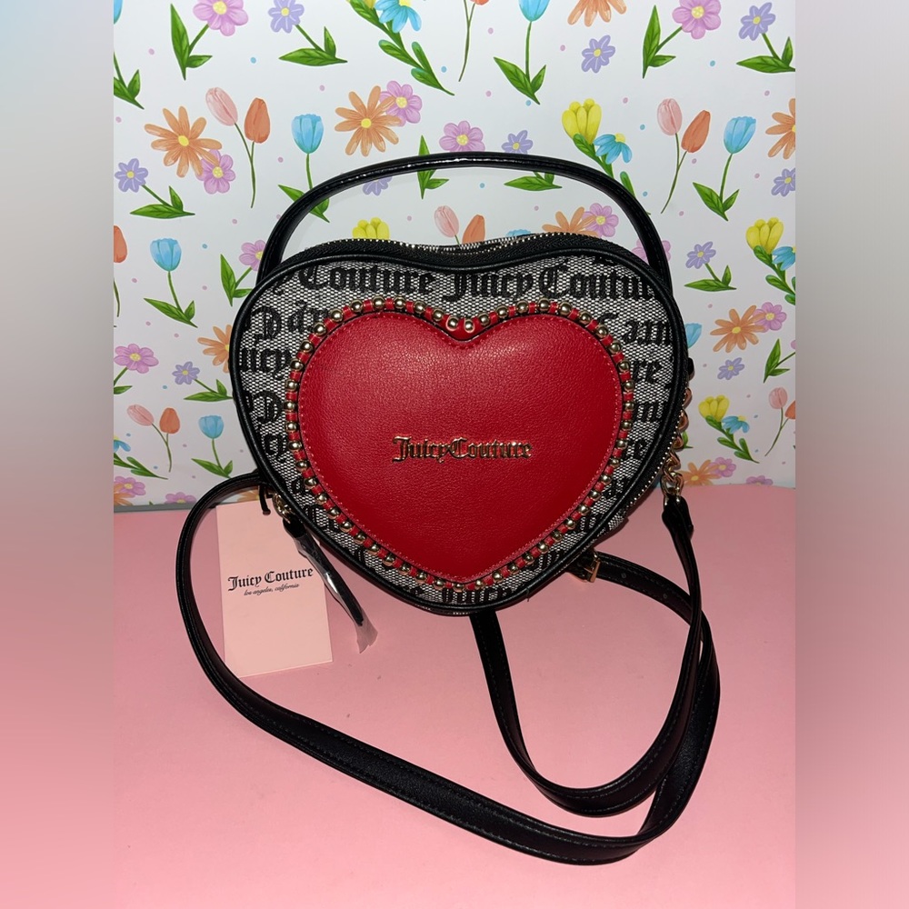 NWT Red and Black Juicy Couture Love Never Dies Crossbody